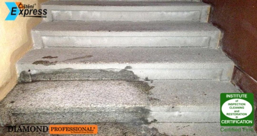 Čištění a renovace kamenných schodů
