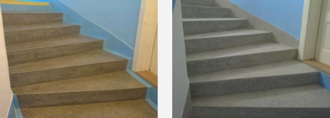 Čištění a renovace pískovcových schodů